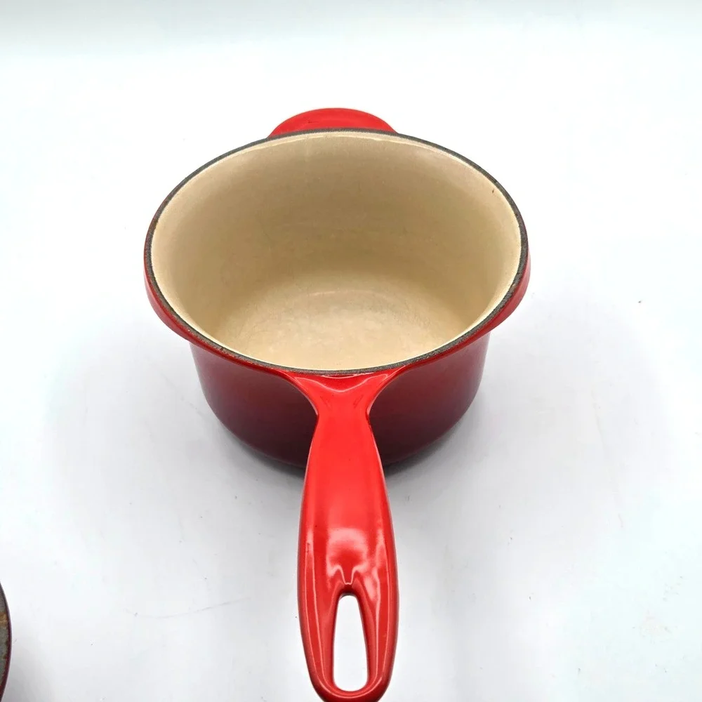Le Creuset Signature Enameled Cast Iron 1.75 qt Saucepan Cerise (Red) France